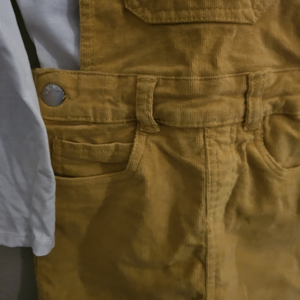 DKNY Mustard Yellow Kids Overall Skirt - Picture 6 of 8